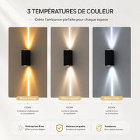 Applique Murale Extérieure Dual – Luminaire LED Up & Down IP65 pour Façade et Terrasse