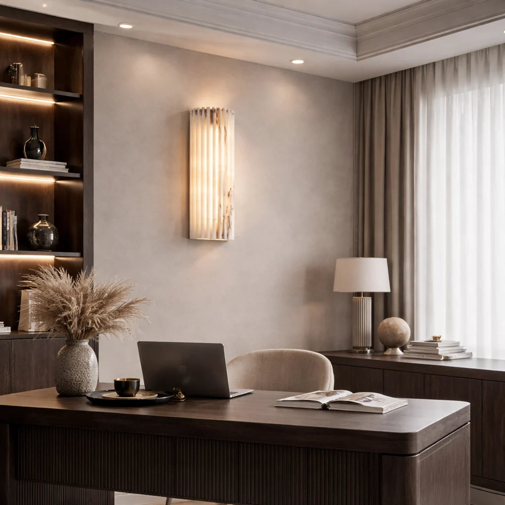 Applique Murale LED Marbre Beige Moderne
