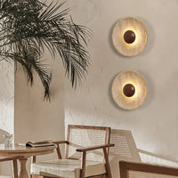 Applique Murale En Travertin Ritta Soleil - Luminaire Moderne En Forme Sphérique