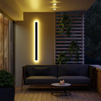 Applique Murale Extérieure Ray - Luminaire Moderne Linéaire En Métal