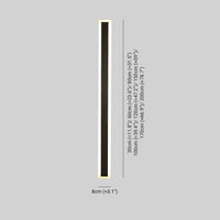Applique Murale Extérieure Ray - Luminaire Moderne Linéaire En Métal