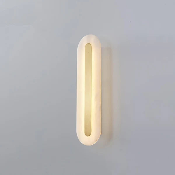 Applique Murale Minimaliste Selvia Gold Alabaster - Luminaire Moderne