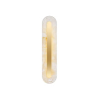 Applique Murale Minimaliste Selvia Gold Alabaster - Luminaire Moderne