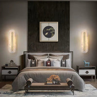 Applique Murale Minimaliste Selvia Gold Alabaster - Luminaire Moderne