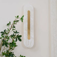 Applique Murale Minimaliste Selvia Gold Alabaster - Luminaire Moderne
