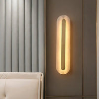 Applique Murale Minimaliste Selvia Gold Alabaster - Luminaire Moderne