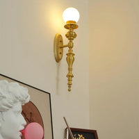 Applique Murale Sphérique Sculpturale Classique - Luminaire En Laiton