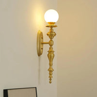 Applique Murale Sphérique Sculpturale Classique - Luminaire En Laiton