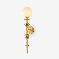 Applique Murale Sphérique Sculpturale Classique - Luminaire En Laiton