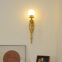 Applique Murale Sphérique Sculpturale Classique - Luminaire En Laiton