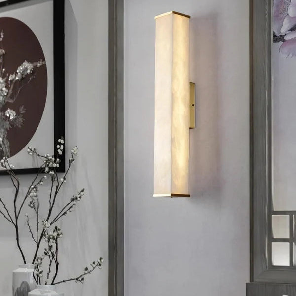 Applique Contemporaine En Laiton Et Albâtre Vithaira - Luminaire Moderne