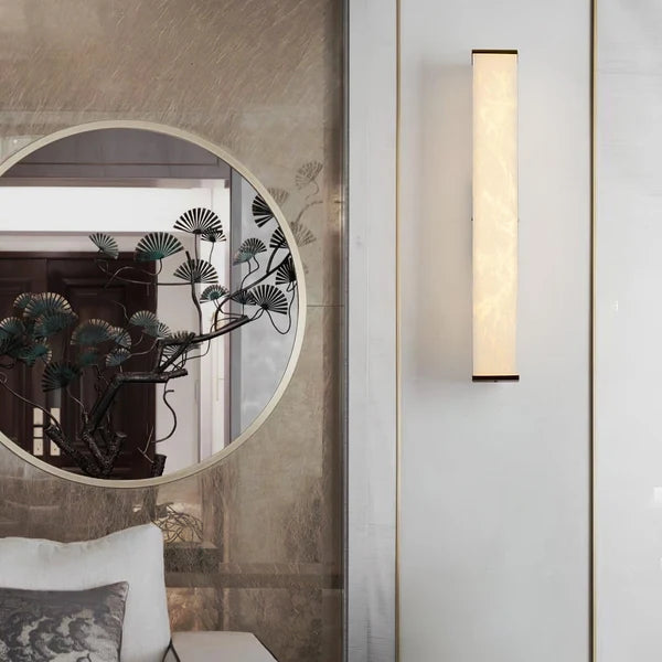 Applique Contemporaine En Laiton Et Albâtre Vithaira - Luminaire Moderne