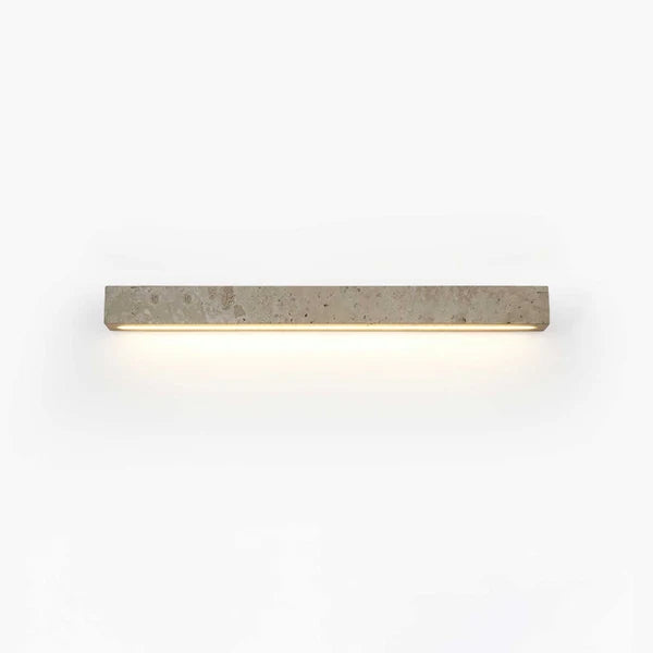 Applique En Travertin Linéaire Moderne Ardora - Luminaire LED De Chambre