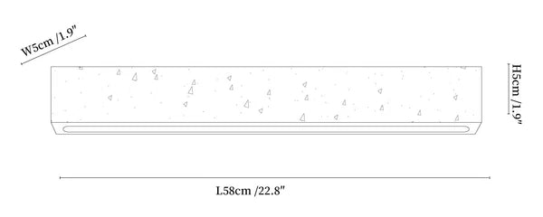 Applique En Travertin Linéaire Moderne Ardora - Luminaire LED De Chambre