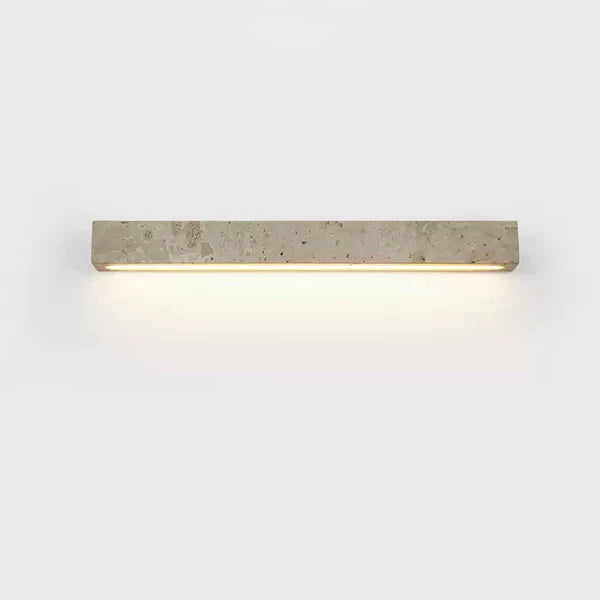 Applique En Travertin Linéaire Moderne Ardora - Luminaire LED De Chambre