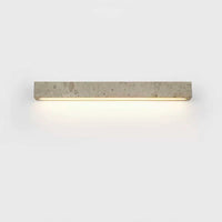 Applique En Travertin Linéaire Moderne Ardora - Luminaire LED De Chambre