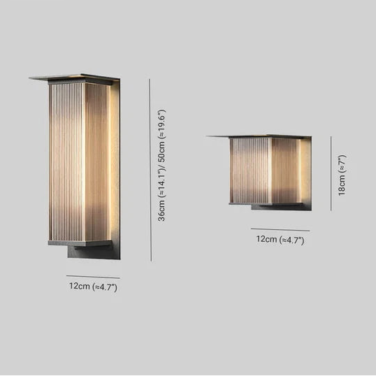 Applique murale extérieure rectangulaire moderne à LED - Ray pour couloir/jardin