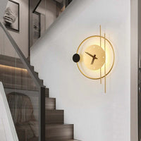 Applique Murale Arisha En Fer - Luminaire En Forme D'Horloge Moderne