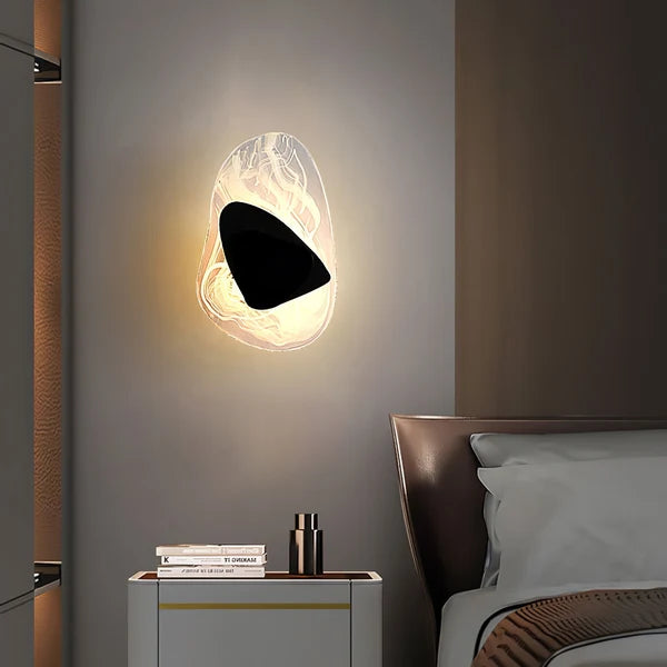 Applique Murale Artistique Valentina - Luminaire Moderne En Verre Noir