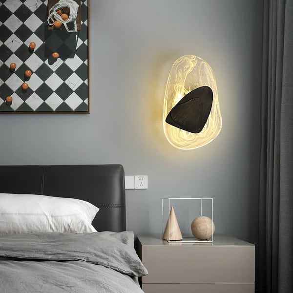 Applique Murale Artistique Valentina - Luminaire Moderne En Verre Noir