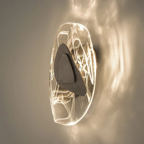 Applique Murale Artistique Valentina - Luminaire Moderne En Verre Noir