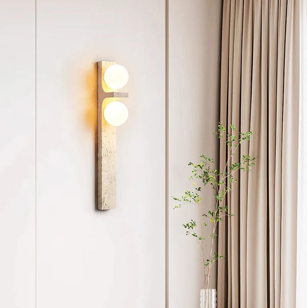 Applique murale en travertin Cassiopeia - Luminaire éclairage contemporain