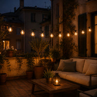 Guirlande LED Solaire G40 Extérieure – Lumière Guinguette Étanche pour Terrasse