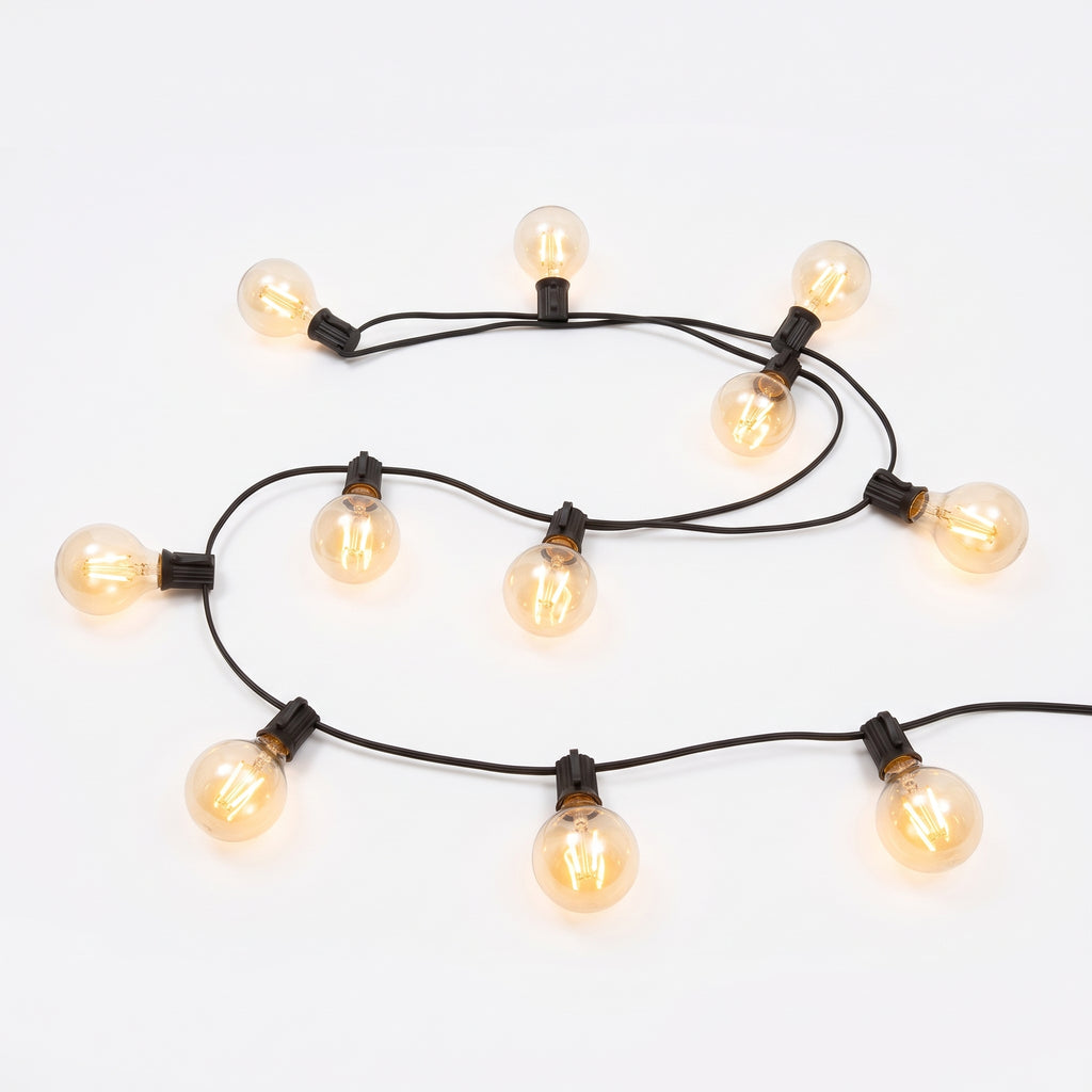 Guirlande LED Solaire G40 Extérieure – Lumière Guinguette Étanche pour Terrasse