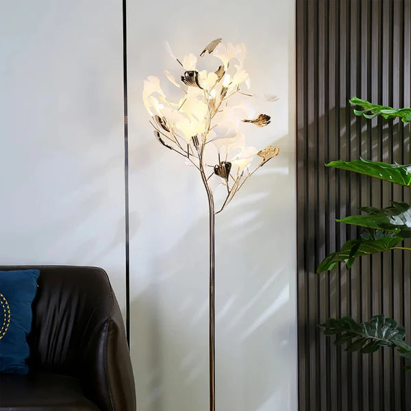 Lampadaire Contemporain en Céramique Olivia – Luminaire Moderne Pétale