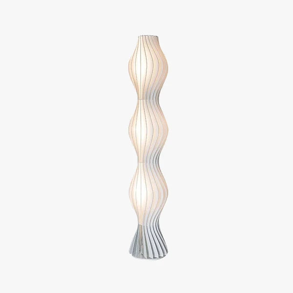 Lampadaire LED Moderne Mira - Luminaire Style Artistique Blanc Ondulé
