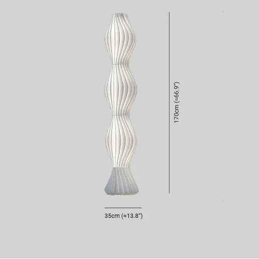 Lampadaire LED Moderne Mira - Luminaire Style Artistique Blanc Ondulé