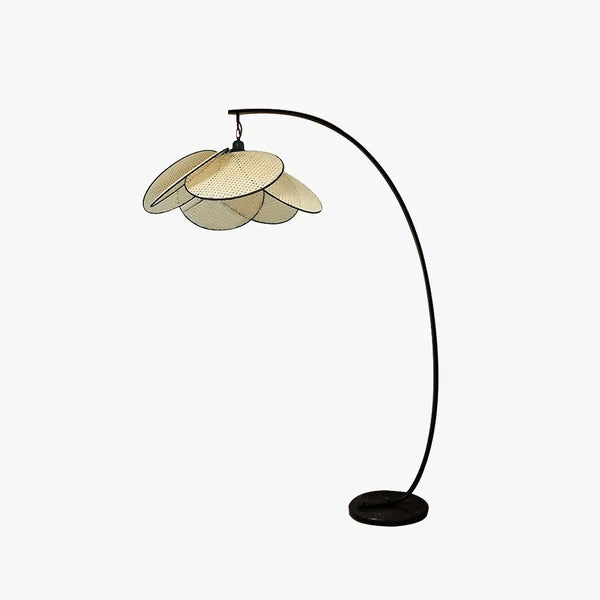 Lampadaire LED Moderne Ritta - Luminaire En Rotin Floral
