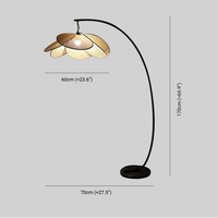 Lampadaire LED Moderne Ritta - Luminaire En Rotin Floral