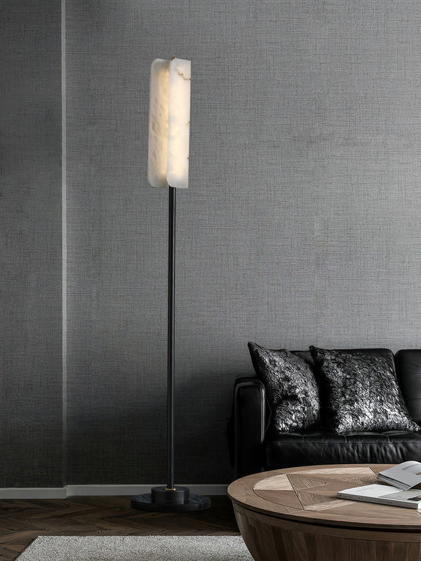 Lampadaire Minimaliste en Albâtre – Luminaire Moderne de Chambre