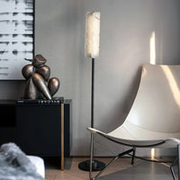 Lampadaire Minimaliste en Albâtre – Luminaire Moderne de Chambre