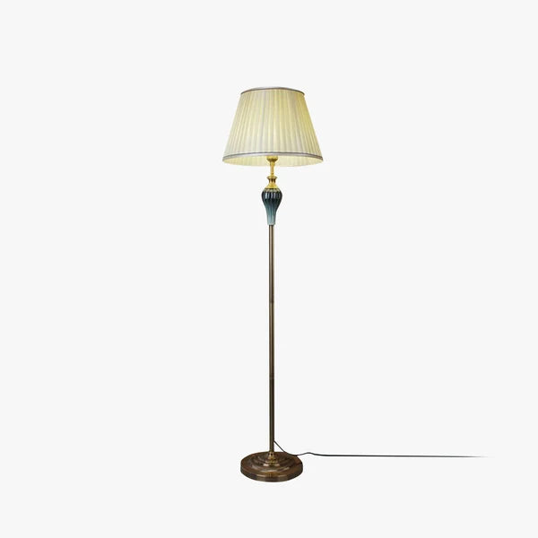 Lampadaire Moderne Tiffany à LED – Luminaire en Métal et Tissu pour Salon