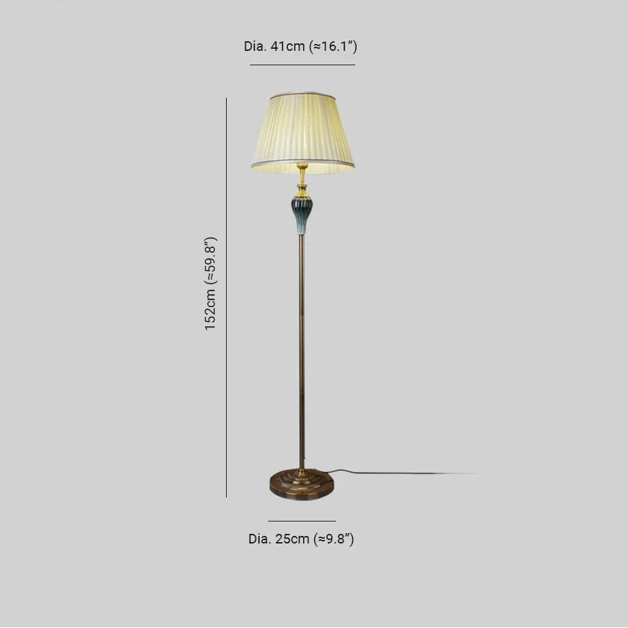 Lampadaire Moderne Tiffany à LED – Luminaire en Métal et Tissu pour Salon