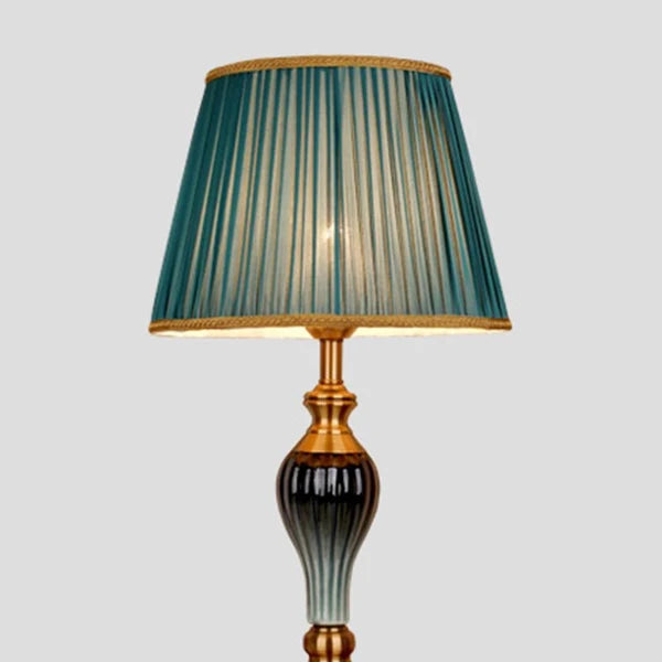 Lampadaire Moderne Tiffany à LED – Luminaire en Métal et Tissu pour Salon
