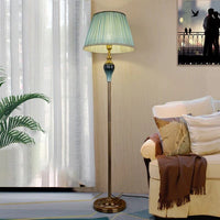 Lampadaire Moderne Tiffany à LED – Luminaire en Métal et Tissu pour Salon