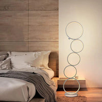 Lampadaire LED Moderne Arisha – Luminaire à Multiples Anneaux