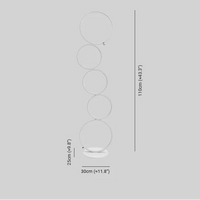 Lampadaire LED Moderne Arisha – Luminaire à Multiples Anneaux