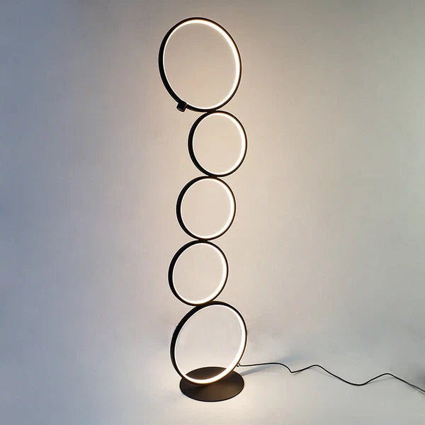 Lampadaire LED Moderne Arisha – Luminaire à Multiples Anneaux