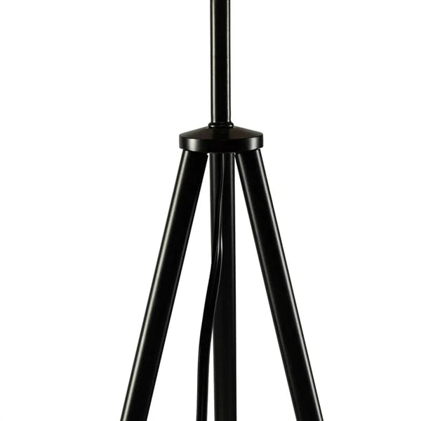 Lampadaire Trépied LED Naturel Ritta - Luminaire En Rotin Tressé