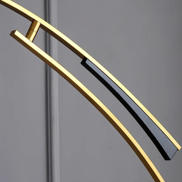 Lampadaire moderne en tissu Matterhorn – Luminaire élégant beige pour salon