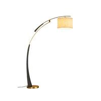 Lampadaire moderne en tissu Matterhorn – Luminaire élégant beige pour salon