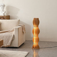 Lampadaires En Bois De Kaki - Luminaire Moderne Unique