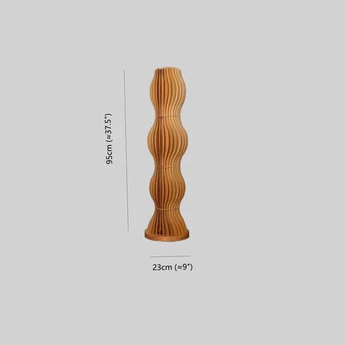 Lampadaires En Bois De Kaki - Luminaire Moderne Unique