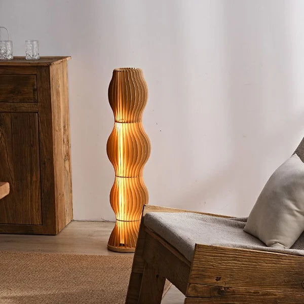 Lampadaires En Bois De Kaki - Luminaire Moderne Unique