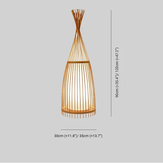 Lampadaires Rustiques En Bambou Muto - Luminaire Provençal