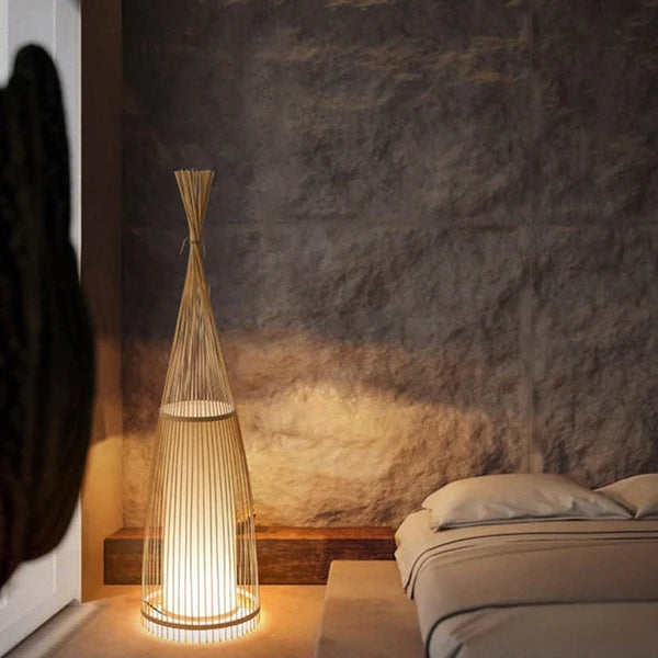 Lampadaires Rustiques En Bambou Muto - Luminaire Provençal